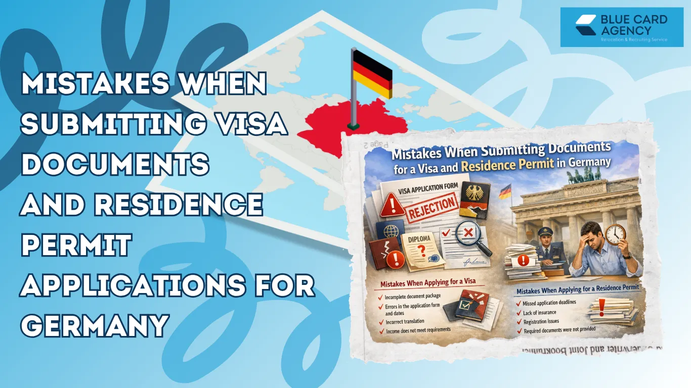 Mistakes when submitting visa documentsand residence permit applications for Germany