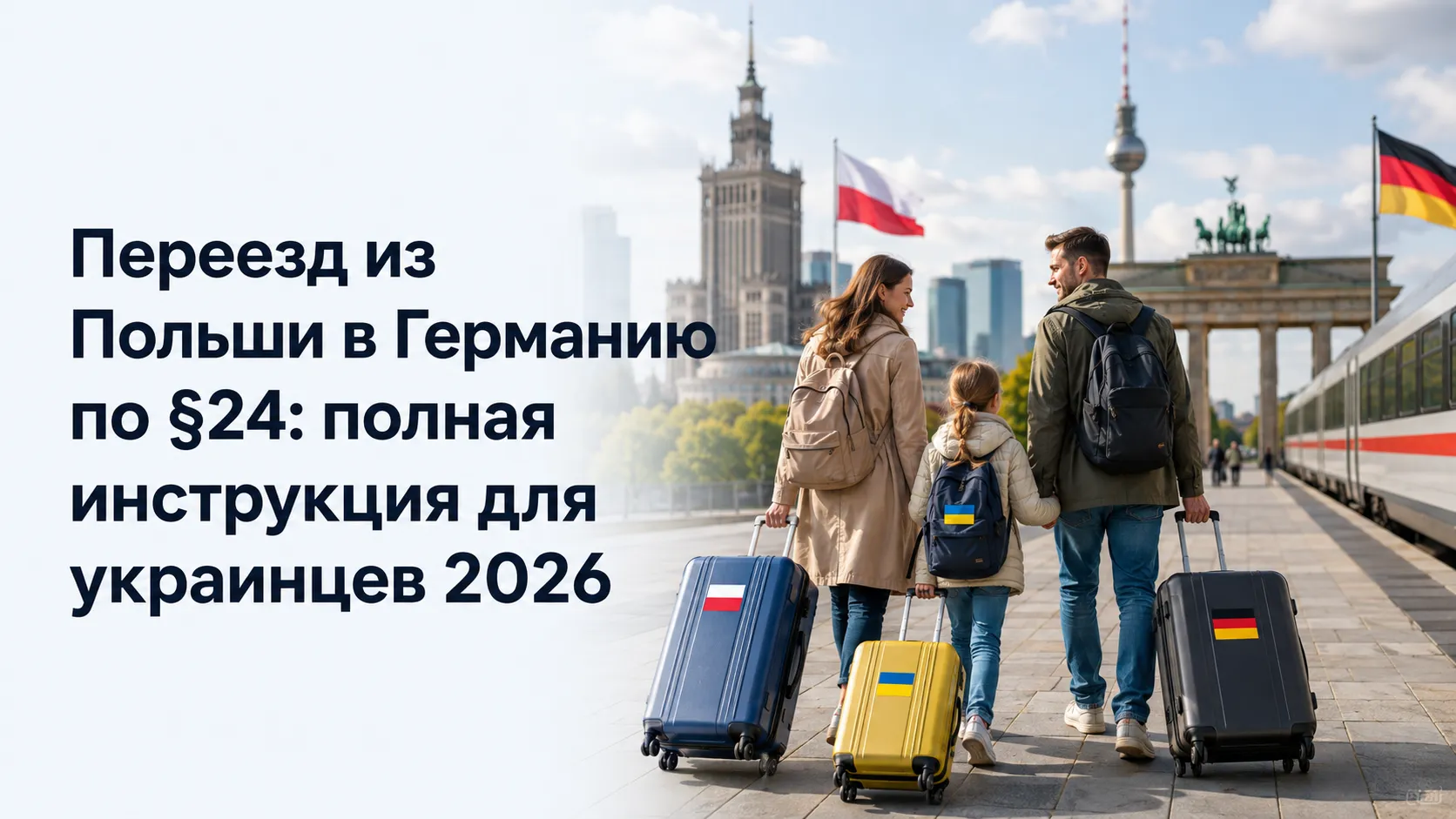 Переезд из Польши в Германию по §24: полная инструкция для украинцев 2026