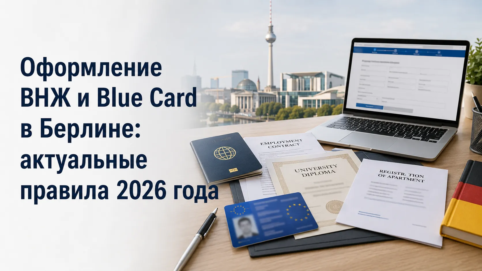 Оформление ВНЖ и Blue Card в Берлине: актуальные правила 2026 года